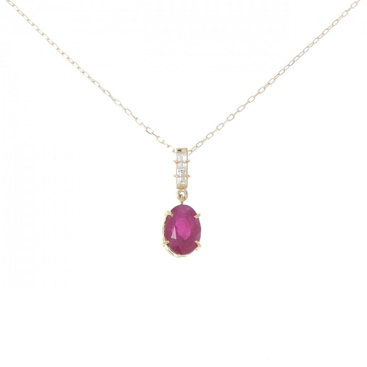 K18YG ルビー ネックレス 2.50CT【中古】|KOMEHYO ONLINESTORE 店