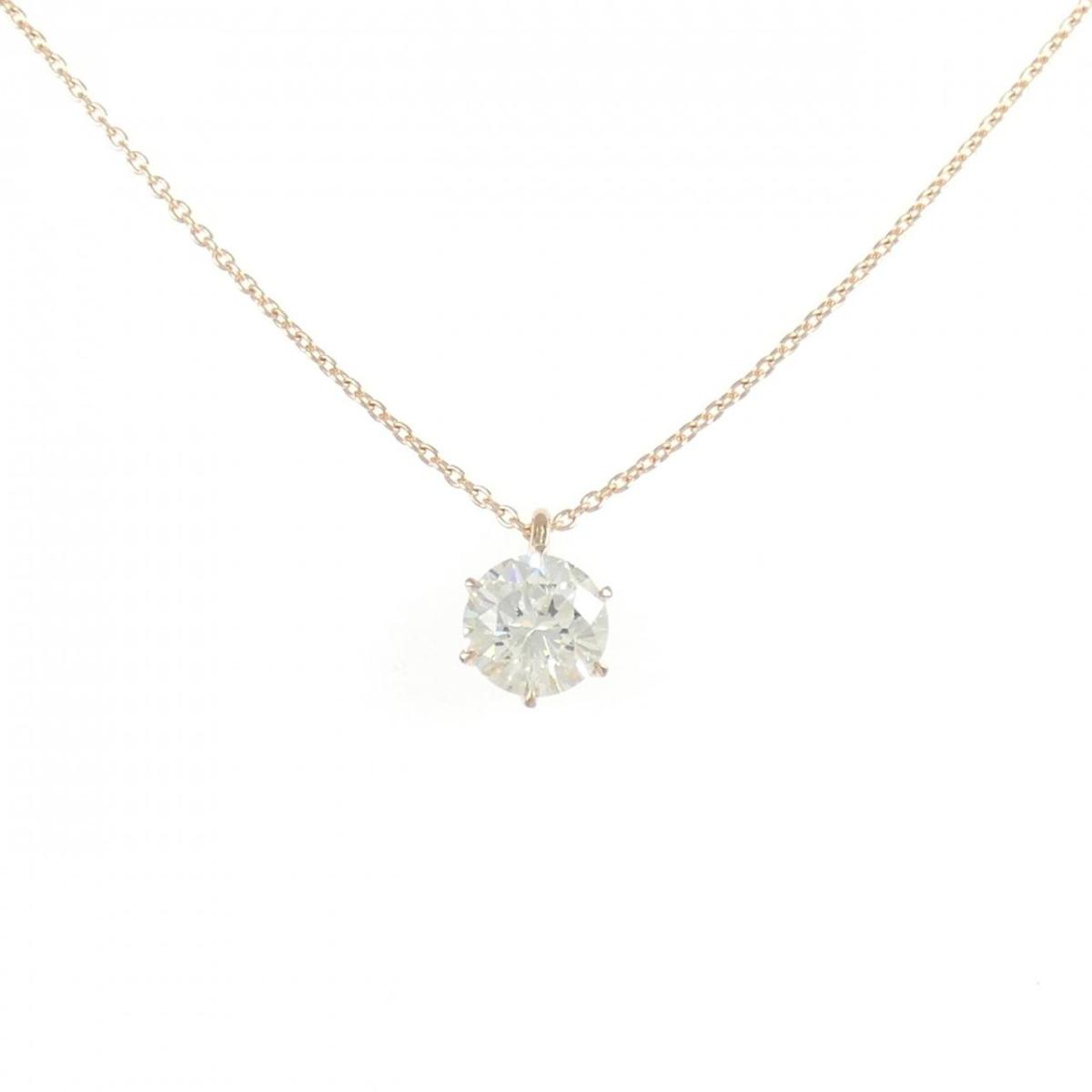 K18PG ソリティア ダイヤモンド ネックレス 1.015CT【中古】|KOMEHYO ONLINESTORE 店