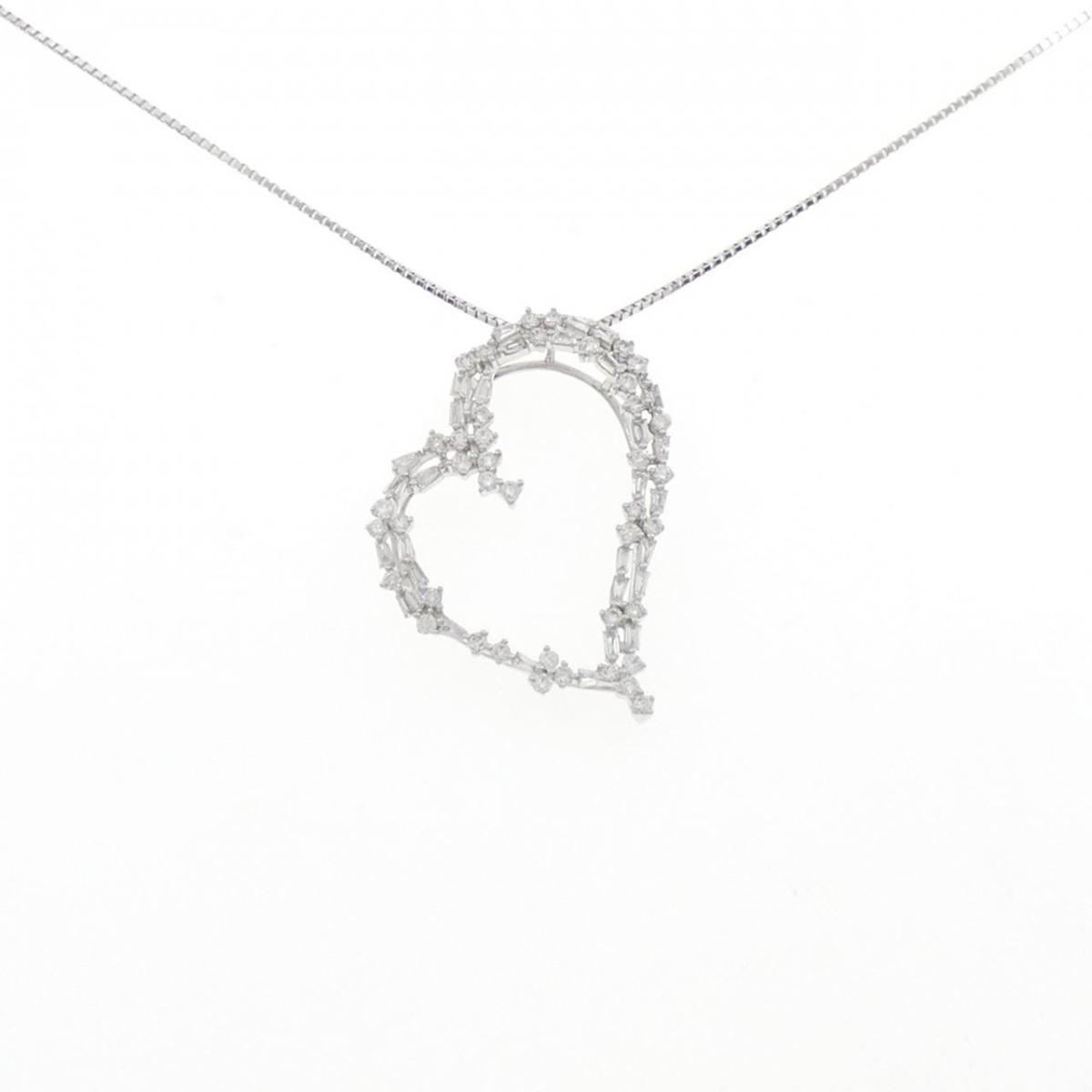 K18WG ハート ダイヤモンド ネックレス 0.80CT【中古】|KOMEHYO ONLINESTORE 店