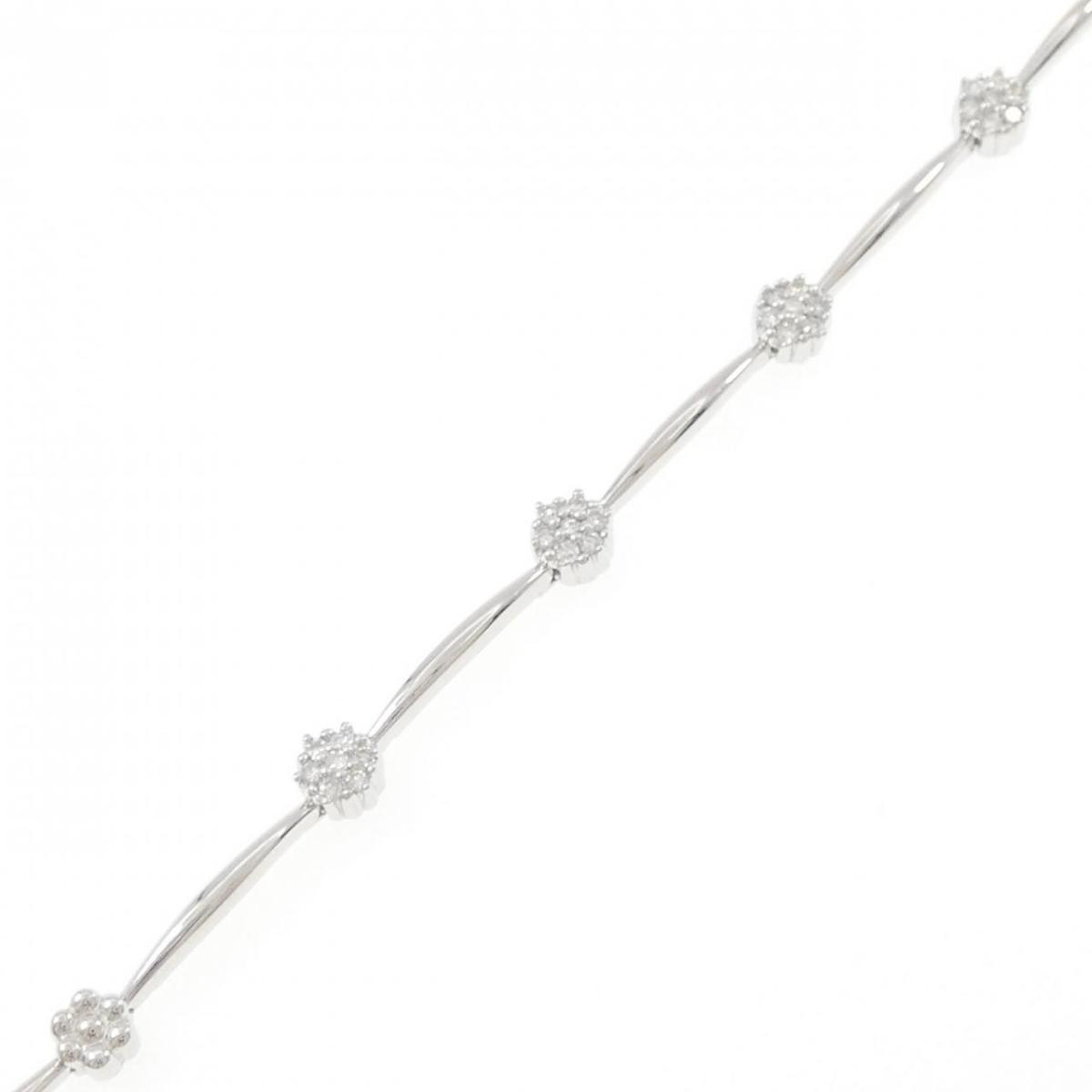 K14WG ダイヤモンド ブレスレット 0.24CT【中古】｜KOMEHYO ONLINESTORE 店