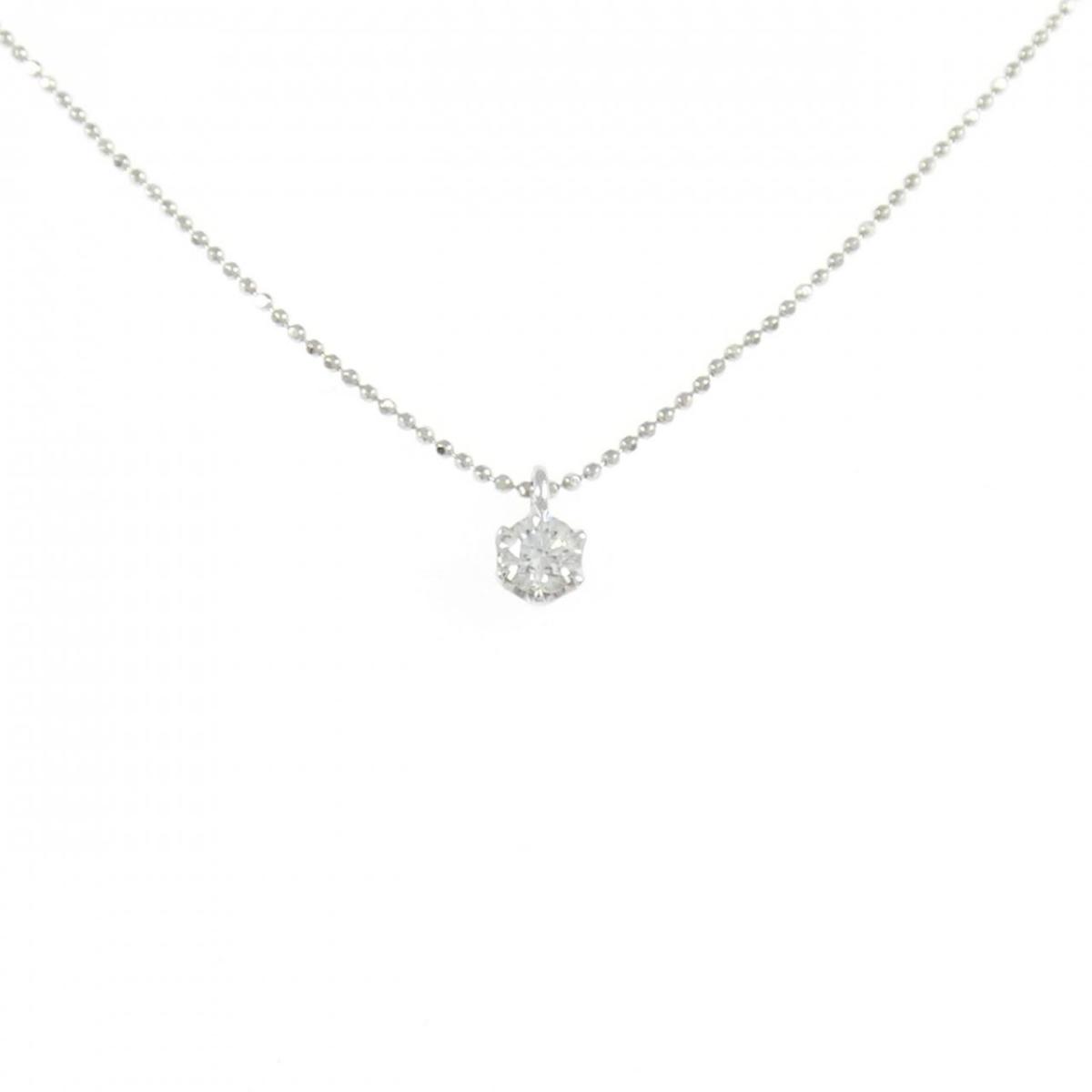 K18WG ソリティア ダイヤモンド ネックレス 0.10CT【中古】｜KOMEHYO ONLINESTORE 店