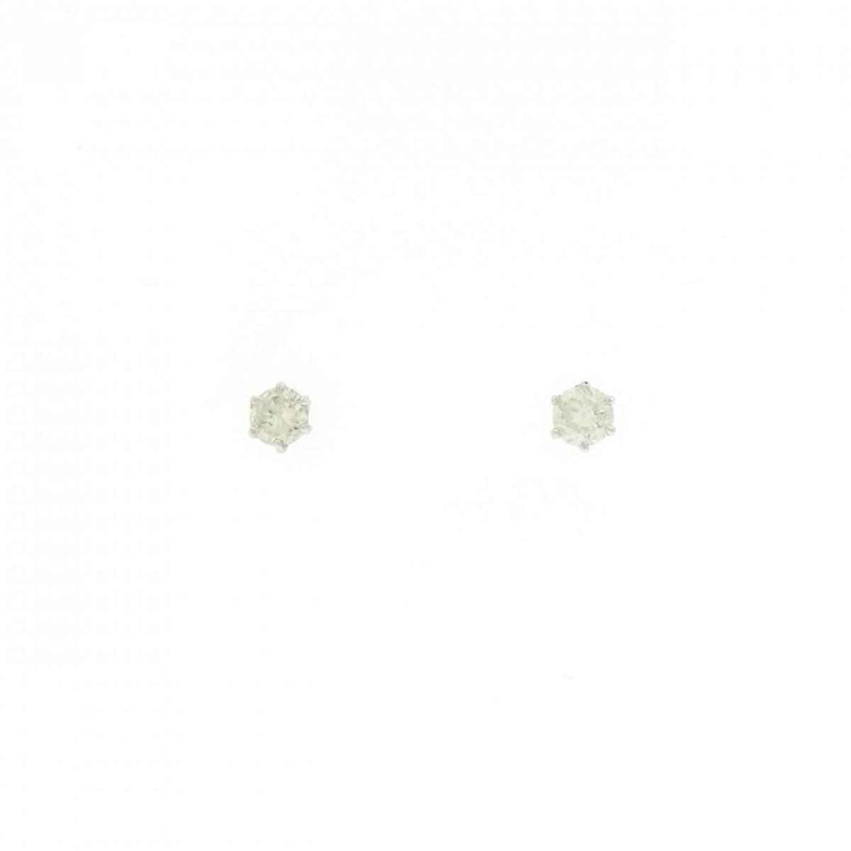 PT900 ソリティア ダイヤモンド ピアス 0.2CT【中古】｜KOMEHYO ONLINESTORE 店