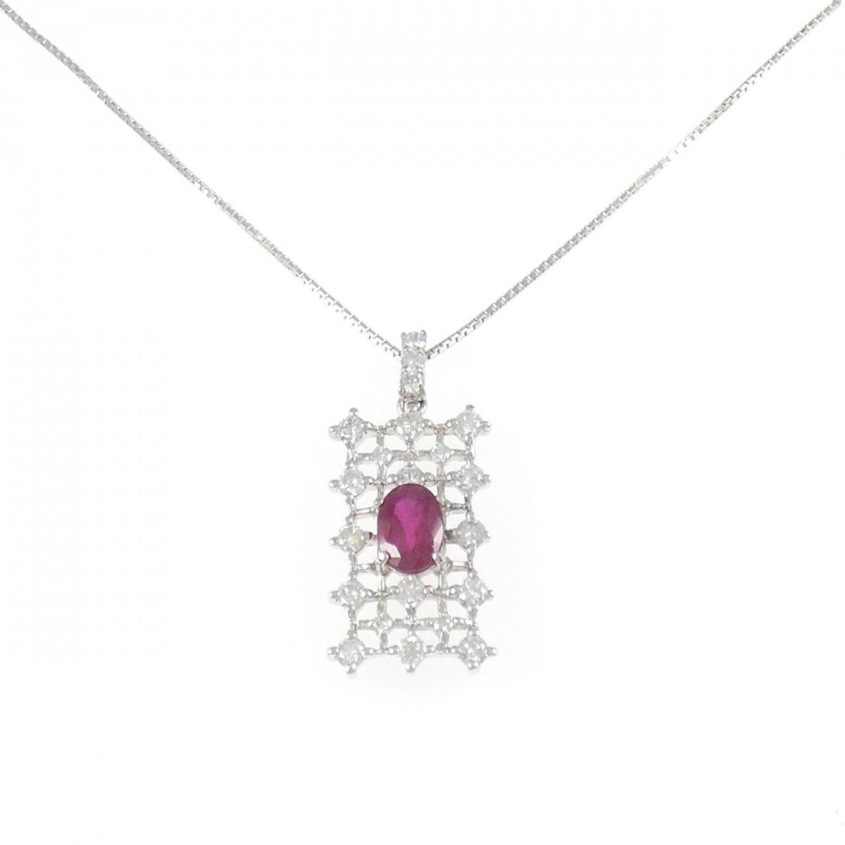 K18WG ルビー ネックレス 1.05CT【中古】｜KOMEHYO ONLINESTORE 店