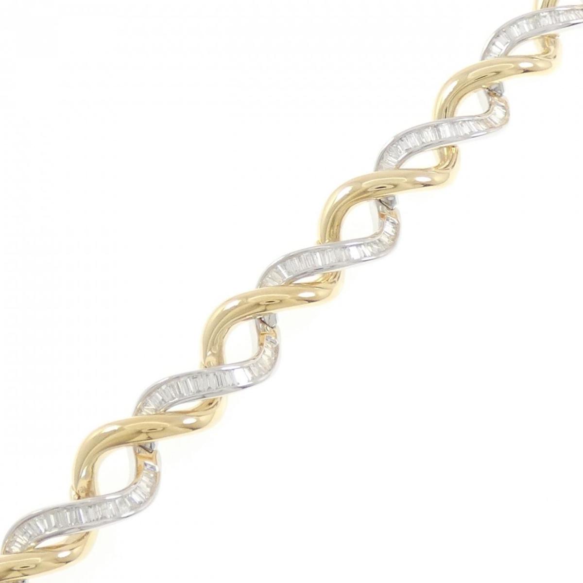 750YG/750WG ダイヤモンド ブレスレット 3.03CT【中古】｜KOMEHYO ONLINESTORE 店