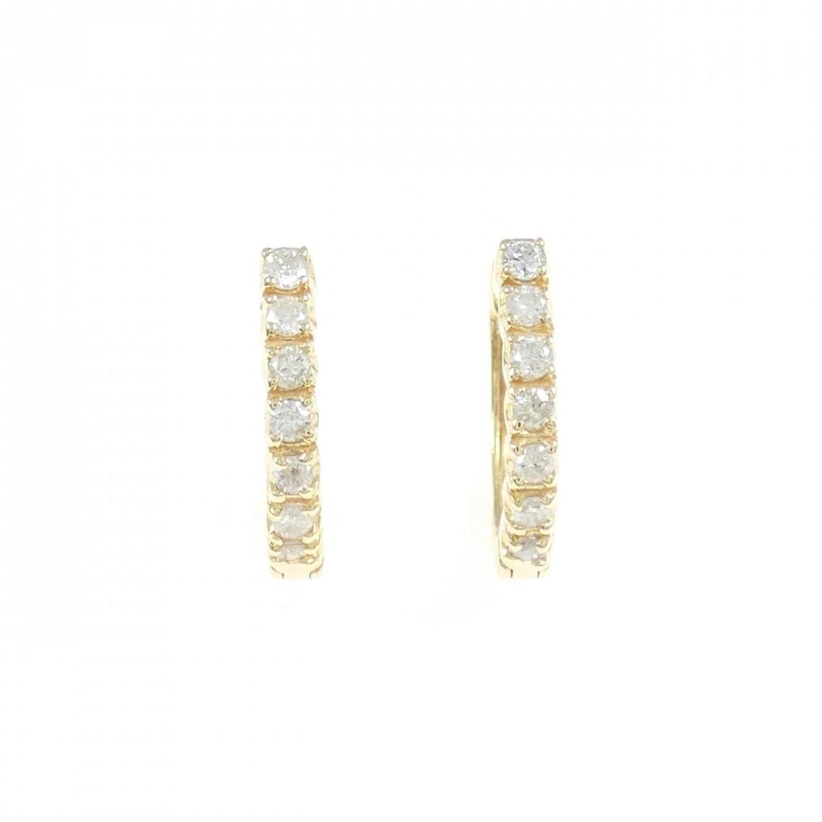 K18YG ダイヤモンド フープ ピアス 0.30CT【中古】｜KOMEHYO ONLINESTORE 店