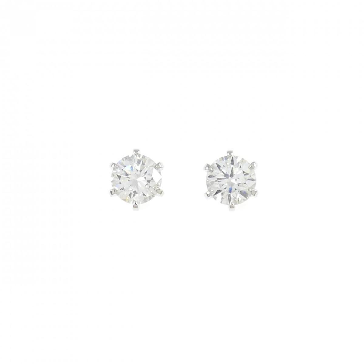 【リメイク】PT900/ST ダイヤモンド ピアス 0.322CT 0.326CT F VS2 EXT-VG【中古】|KOMEHYO ONLINESTORE 店