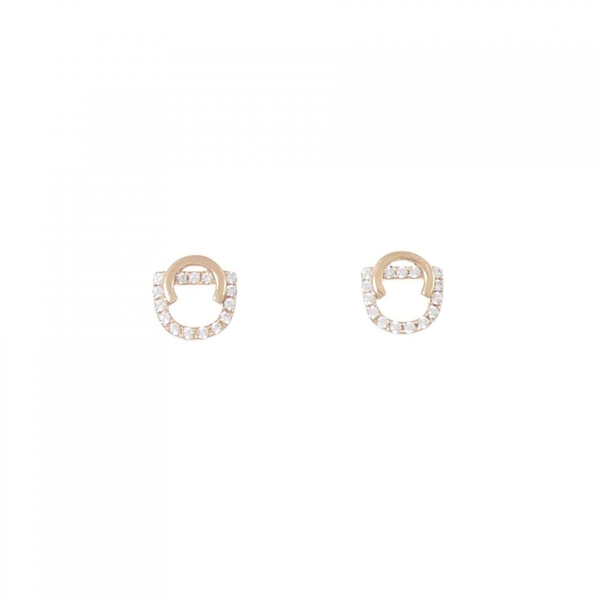 750PG/K18PG キュービック ピアス【中古】|KOMEHYO ONLINESTORE 店