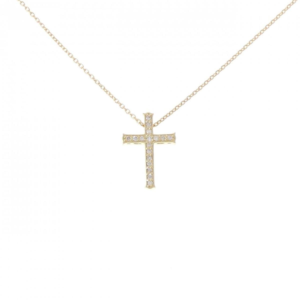 K18YG クロス ダイヤモンド ネックレス 0.08CT【中古】｜KOMEHYO ONLINESTORE 店