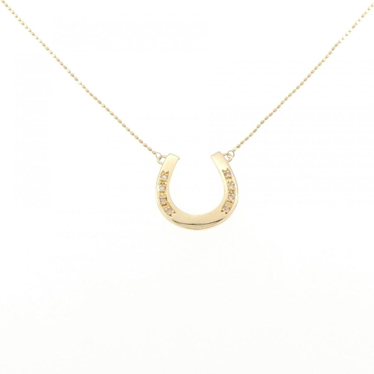 K18YG ホースシュー ダイヤモンド ネックレス【中古】|KOMEHYO ONLINESTORE 店