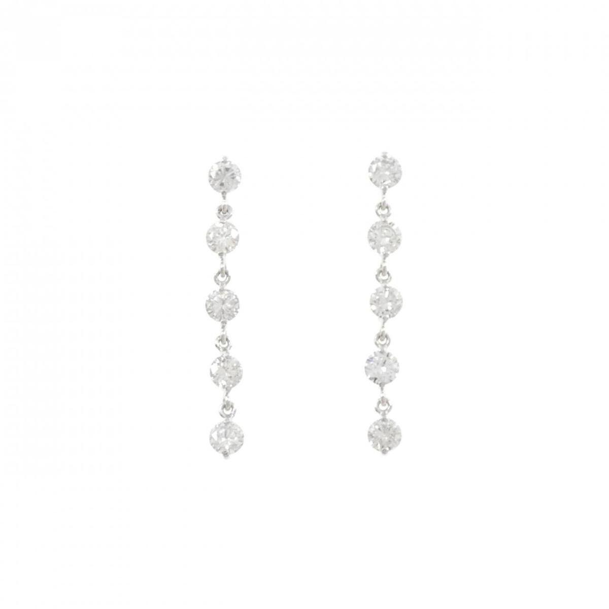 K18WG ダイヤモンド ピアス 1.22CT【中古】|KOMEHYO ONLINESTORE 店