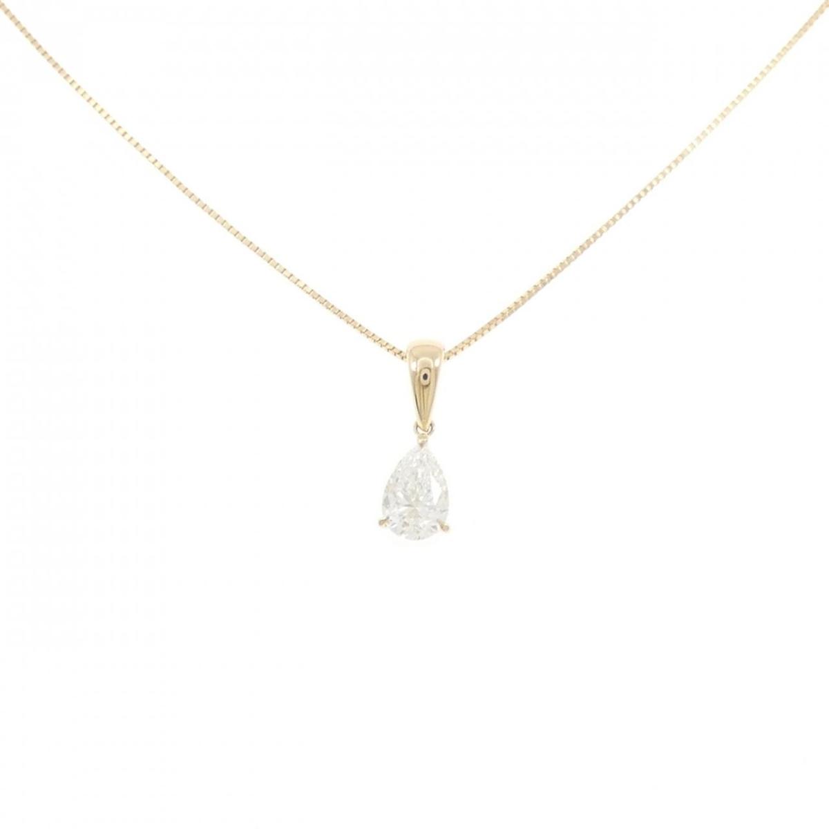 K18YG ダイヤモンド ネックレス 0.701CT F SI1 ペアシェイプ【中古】|KOMEHYO ONLINESTORE 店