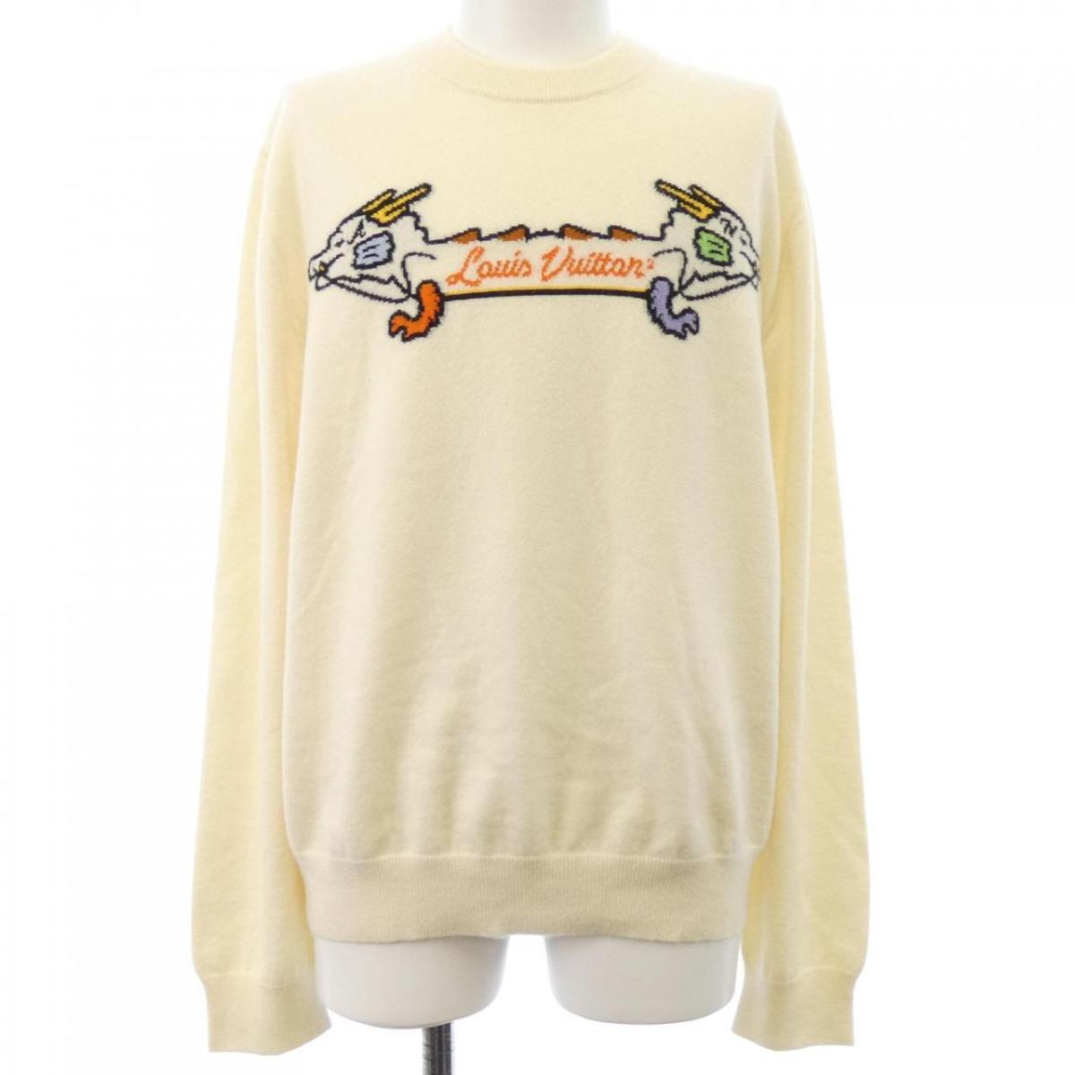 ルイヴィトン LOUIS VUITTON インタルシアジャカードグラフィックカシミヤクルーネック NIGO HMN02WDLB ニット【中古】|KOMEHYO ONLINESTORE 店
