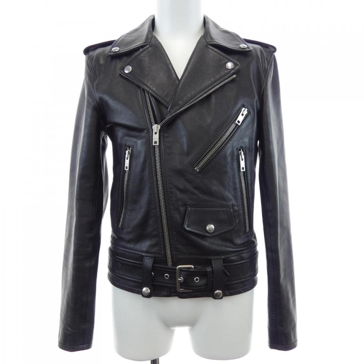 セリーヌ CELINE クラシックバイカージャケット 2E158599E レザーライダースジャケット【中古】｜KOMEHYO ONLINESTORE 店