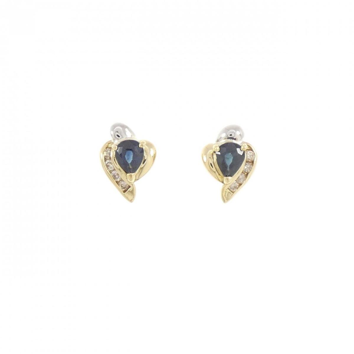 K18YG/PT850 サファイヤ ピアス 0.81CT【中古】|KOMEHYO ONLINESTORE 店
