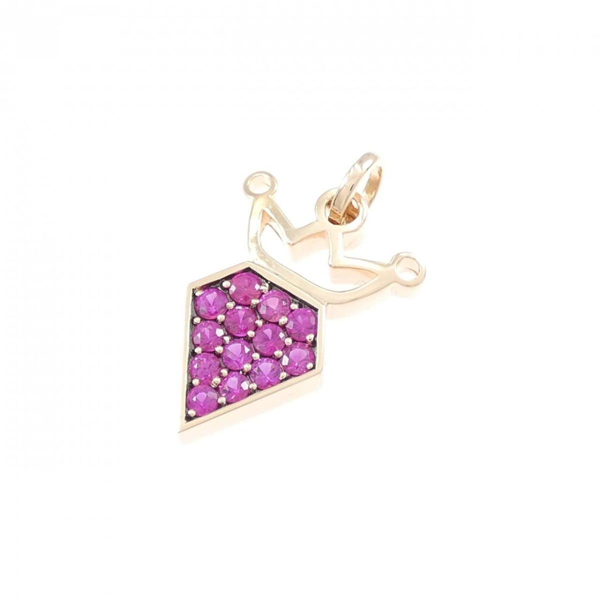 K10PG ルビー ペンダント 0.53CT【中古】｜KOMEHYO ONLINESTORE 店