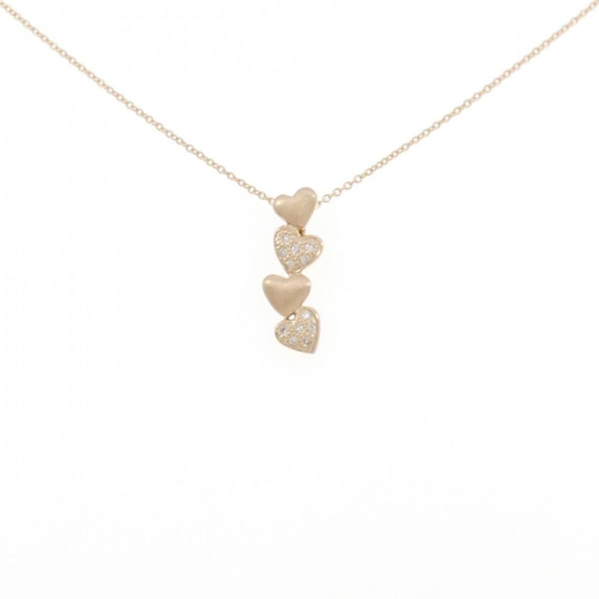 K18PG ハート ダイヤモンド ネックレス 0.10CT【中古】|KOMEHYO ONLINESTORE 店