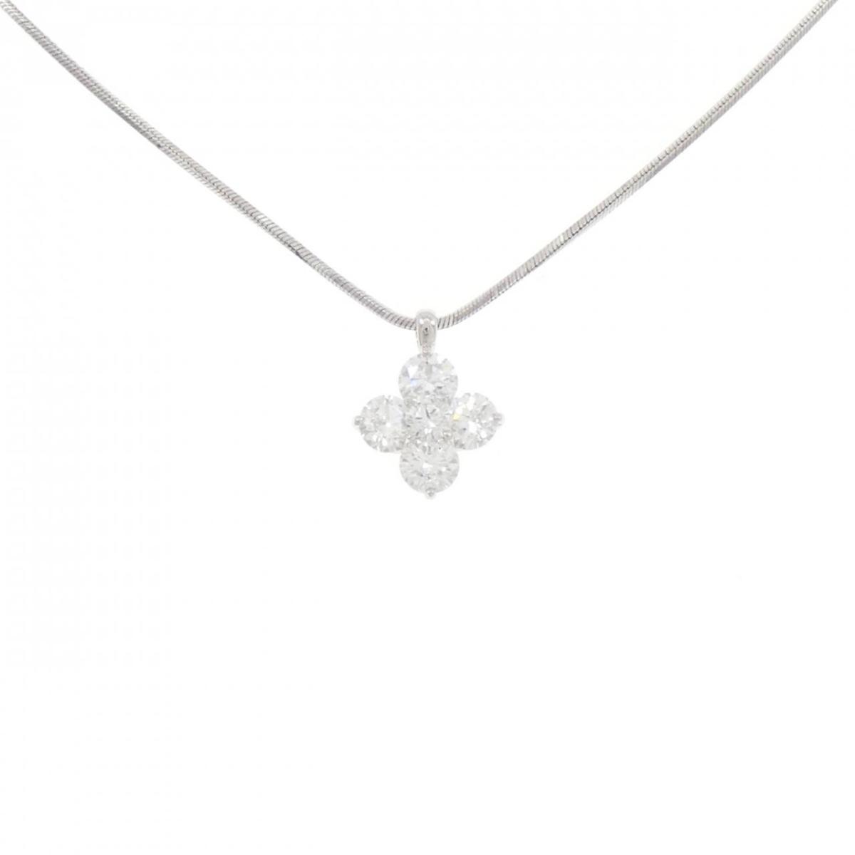 PT900/PT850 フラワー ダイヤモンド ネックレス 1.00CT【中古】｜KOMEHYO ONLINESTORE 店