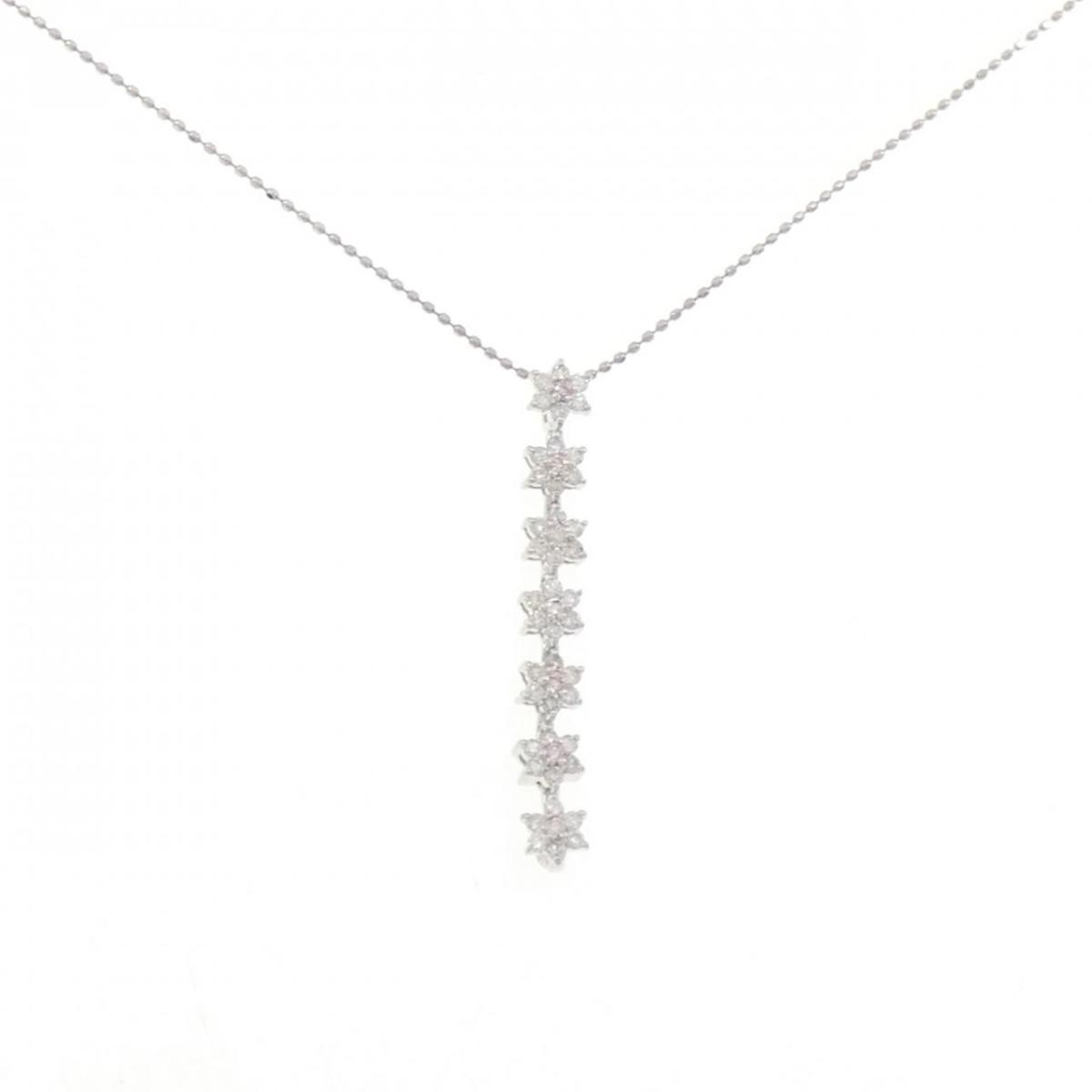 PT900/PT850 フラワー ダイヤモンド ネックレス 0.42CT【中古】|KOMEHYO ONLINESTORE 店