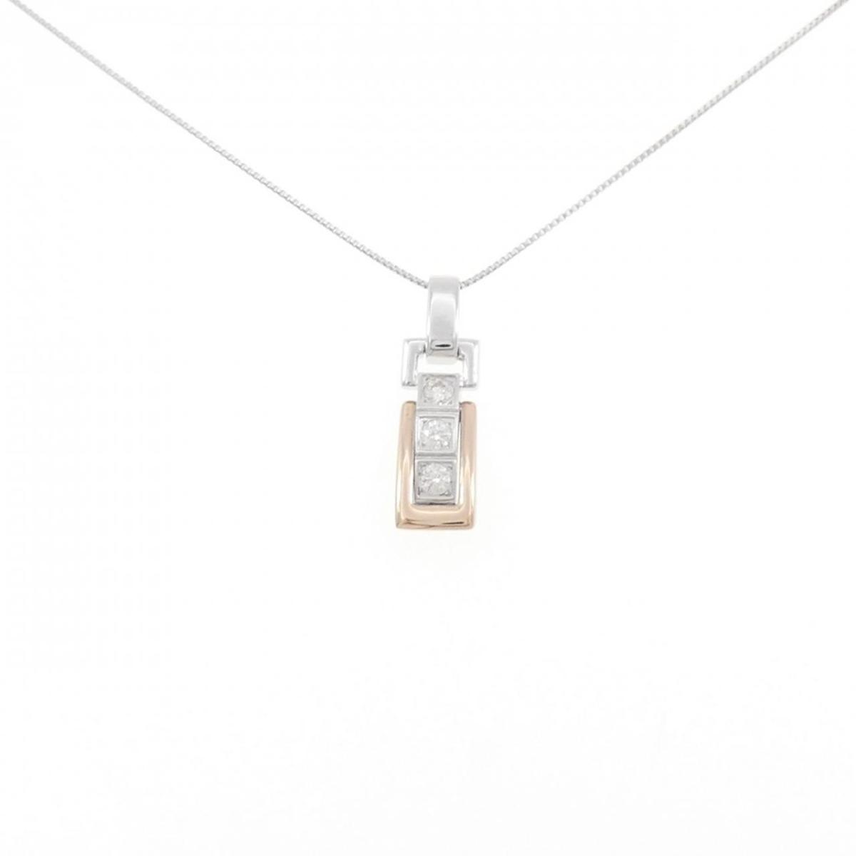 K18PG/K18WG ダイヤモンド ネックレス 0.13CT【中古】|KOMEHYO ONLINESTORE 店