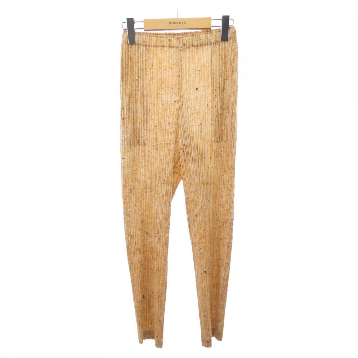 プリーツプリーズ PLEATS PLEASE 2019 リーフ転写プリント PP91-JF144 7573121 パンツ【中古】｜KOMEHYO ONLINESTORE 店 22,950円