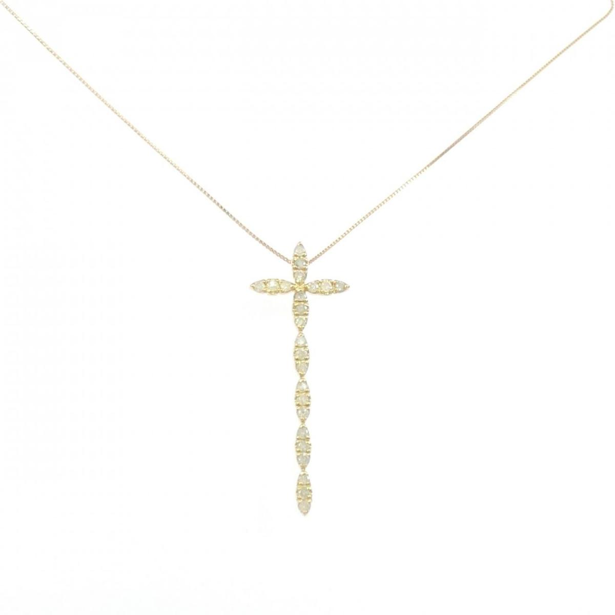 K18YG クロス ダイヤモンド ネックレス 0.50CT【中古】|KOMEHYO ONLINESTORE 店