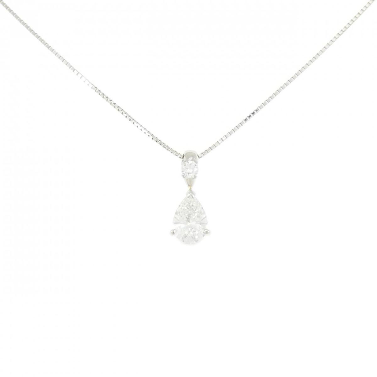 PT900/PT850 ダイヤモンド ネックレス 0.848CT E SI2 ペアシェイプ【中古】|KOMEHYO ONLINESTORE 店