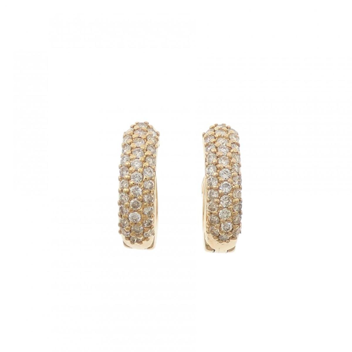 K18PG パヴェ ダイヤモンド イヤリング 0.50CT【中古】｜KOMEHYO ONLINESTORE 店