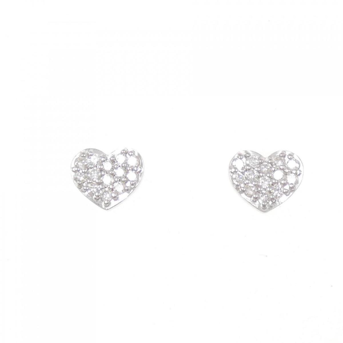 K18WG ハート ダイヤモンド ピアス 0.20CT【中古】｜KOMEHYO ONLINESTORE 店