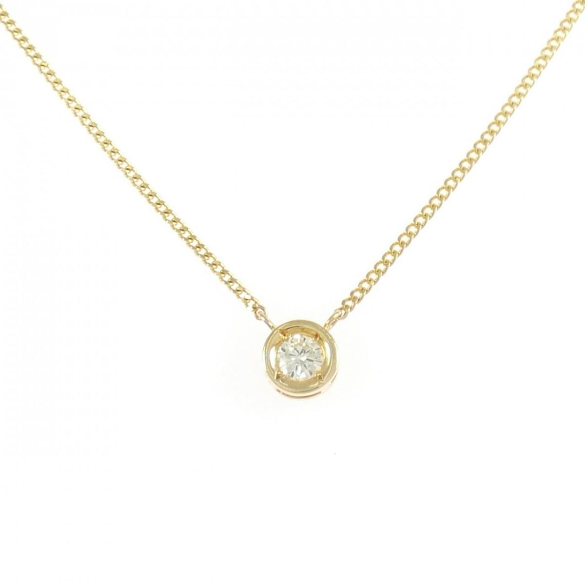 K18YG ソリティア ダイヤモンド ネックレス 0.16CT【中古】|KOMEHYO ONLINESTORE 店