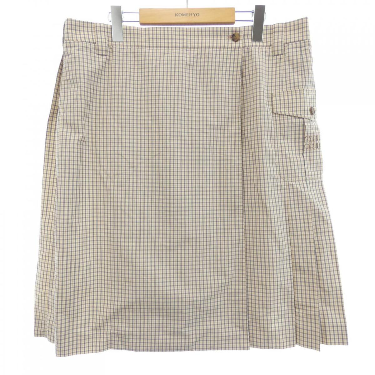 ミュウミュウ MIU MIU チェック柄テクニカルファブリック MG2642 SOOO 19CW スカート【中古】｜KOMEHYO ONLINESTORE 店