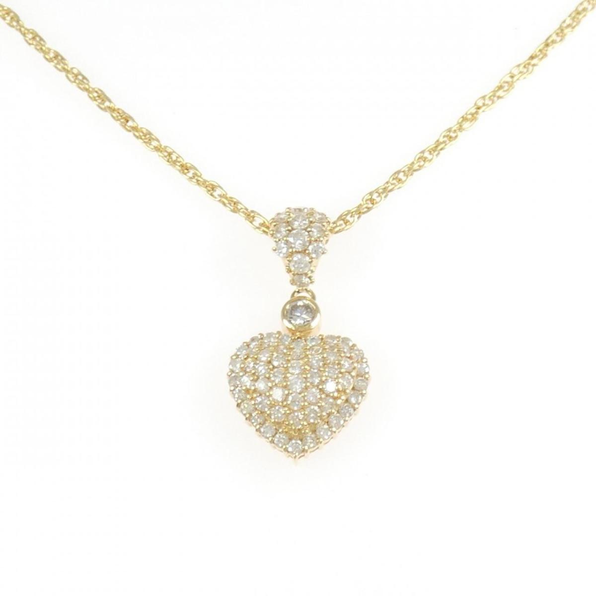 K18YG ハート ダイヤモンド ネックレス 0.21CT【中古】|KOMEHYO ONLINESTORE 店