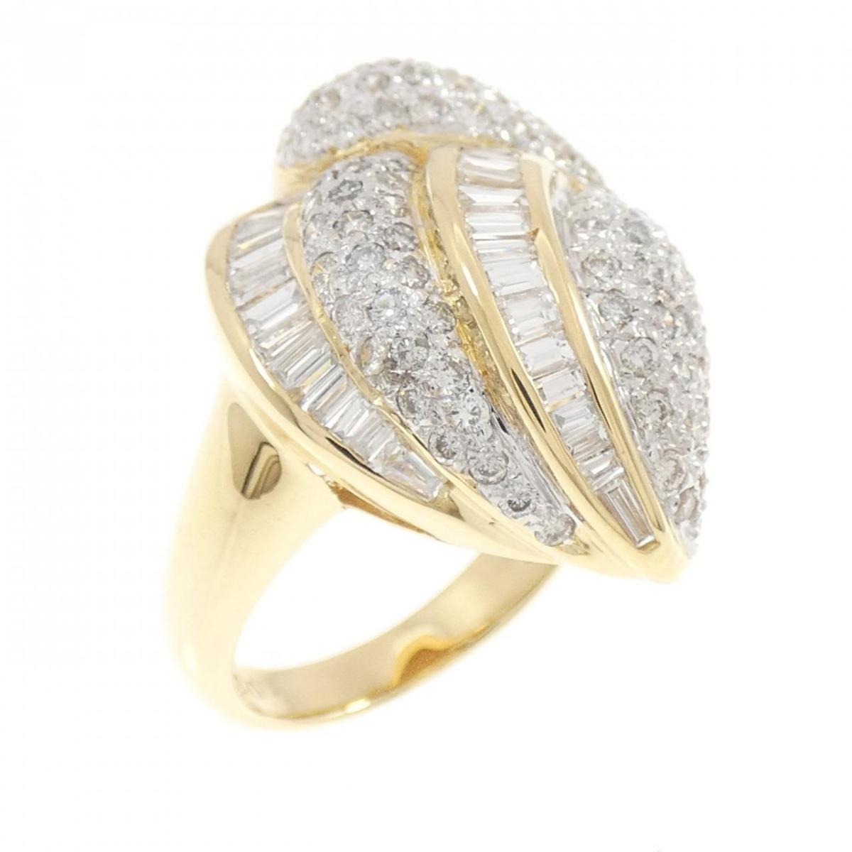 K18YG/K18WG パヴェ ダイヤモンド リング 1.80CT【中古】｜KOMEHYO ONLINESTORE 店