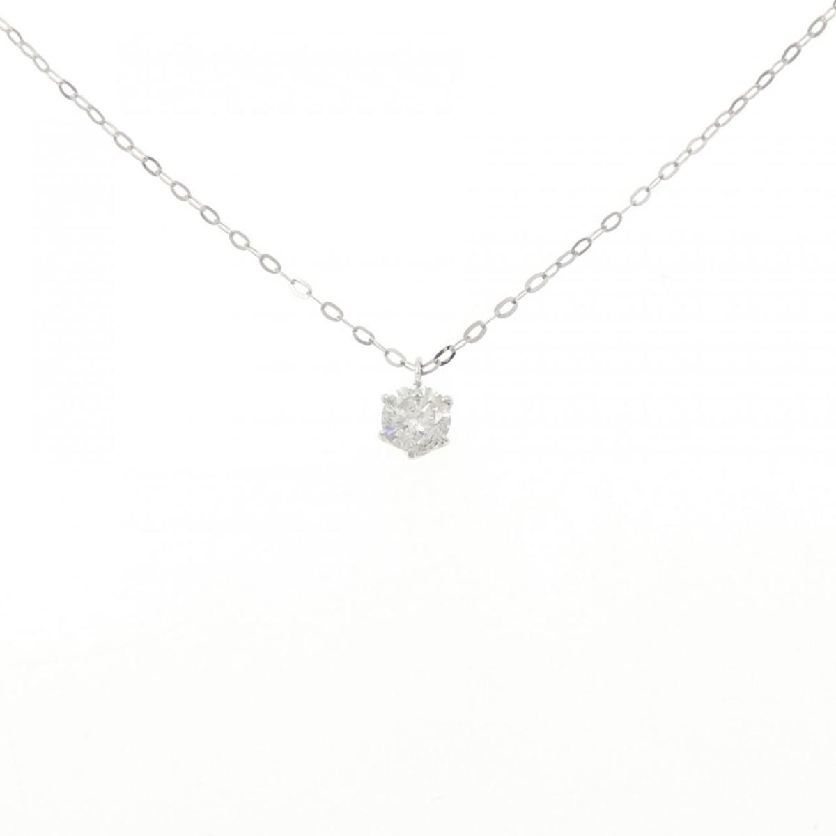 K18WG ソリティア ダイヤモンド ネックレス 0.32CT【中古】｜KOMEHYO ONLINESTORE 店