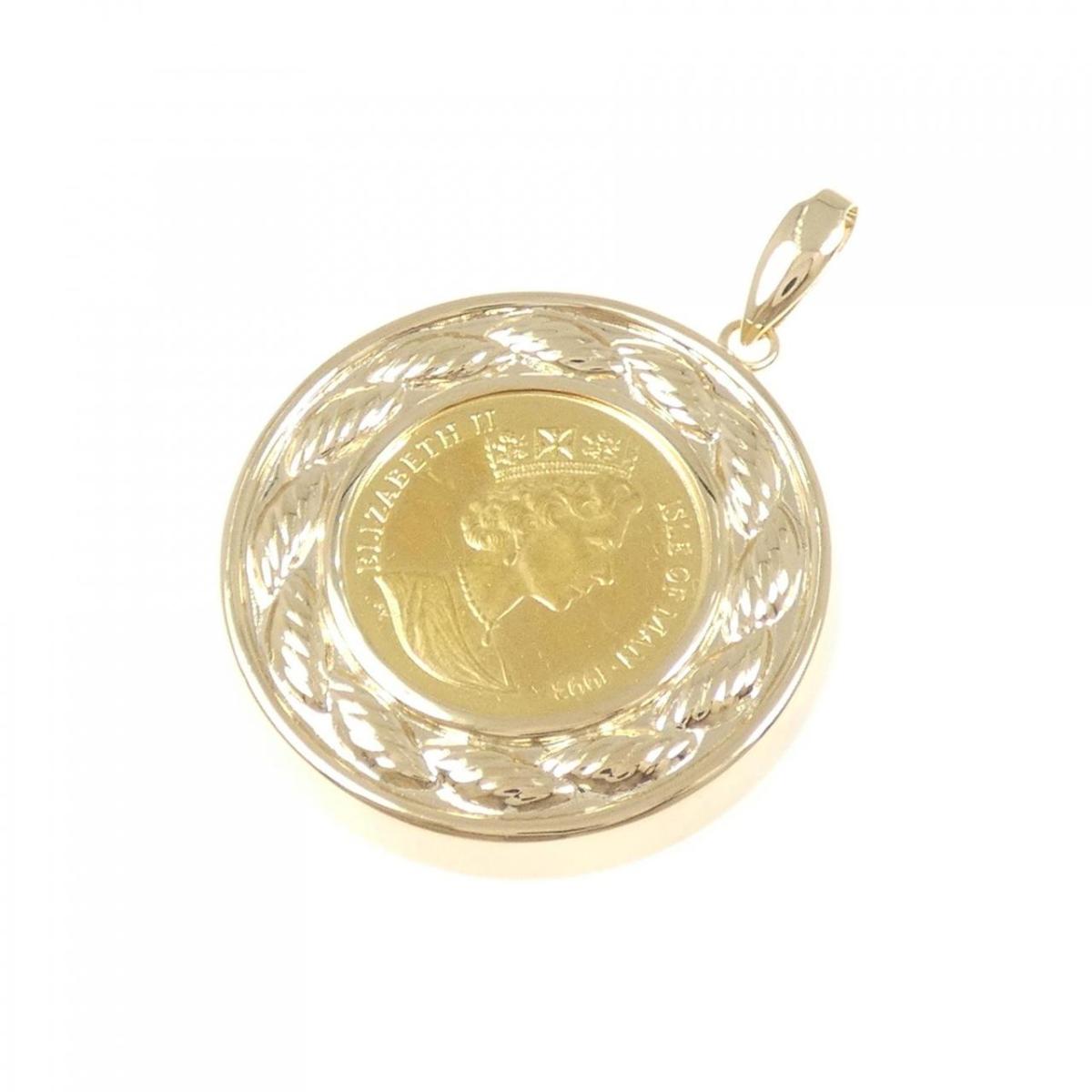 K18YG(枠) コイン ペンダント【中古】|KOMEHYO ONLINESTORE 店