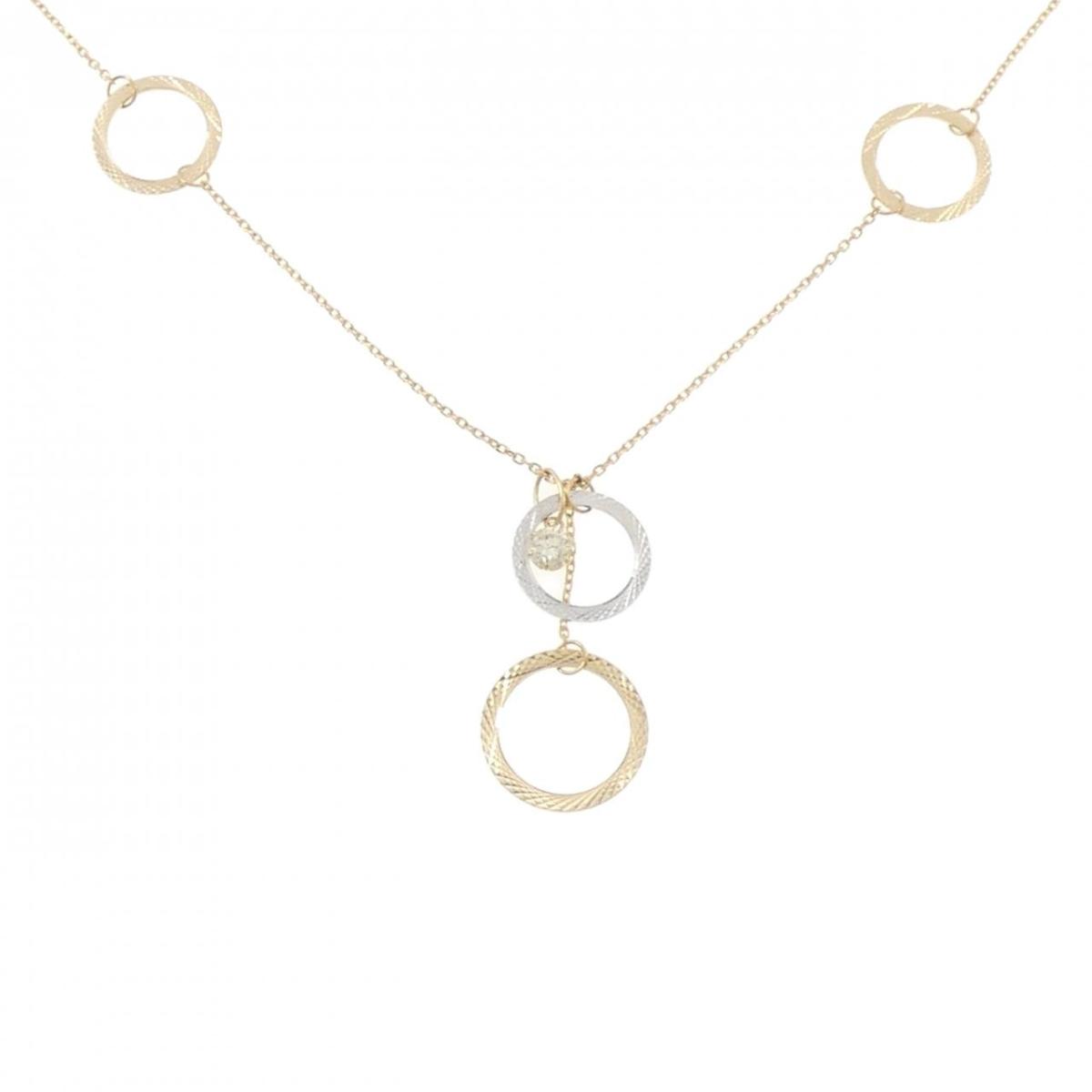 K18YG/K18WG ダイヤモンド ネックレス 0.20CT【中古】｜KOMEHYO ONLINESTORE 店