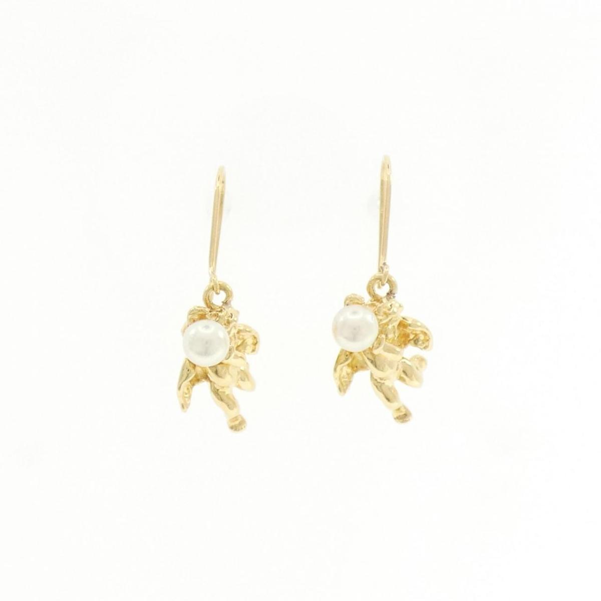 K18YG エンジェル アコヤパール ピアス 4.0mm【中古】｜KOMEHYO ONLINESTORE 店