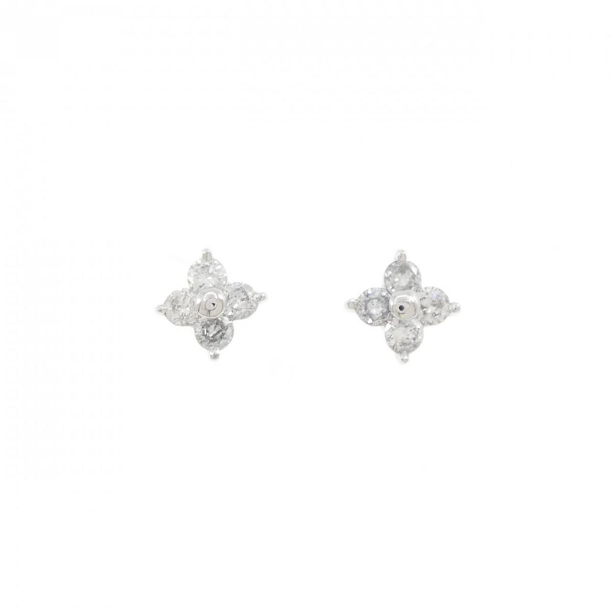 PT900 フラワー ダイヤモンド ピアス 0.755CT【中古】|KOMEHYO ONLINESTORE 店