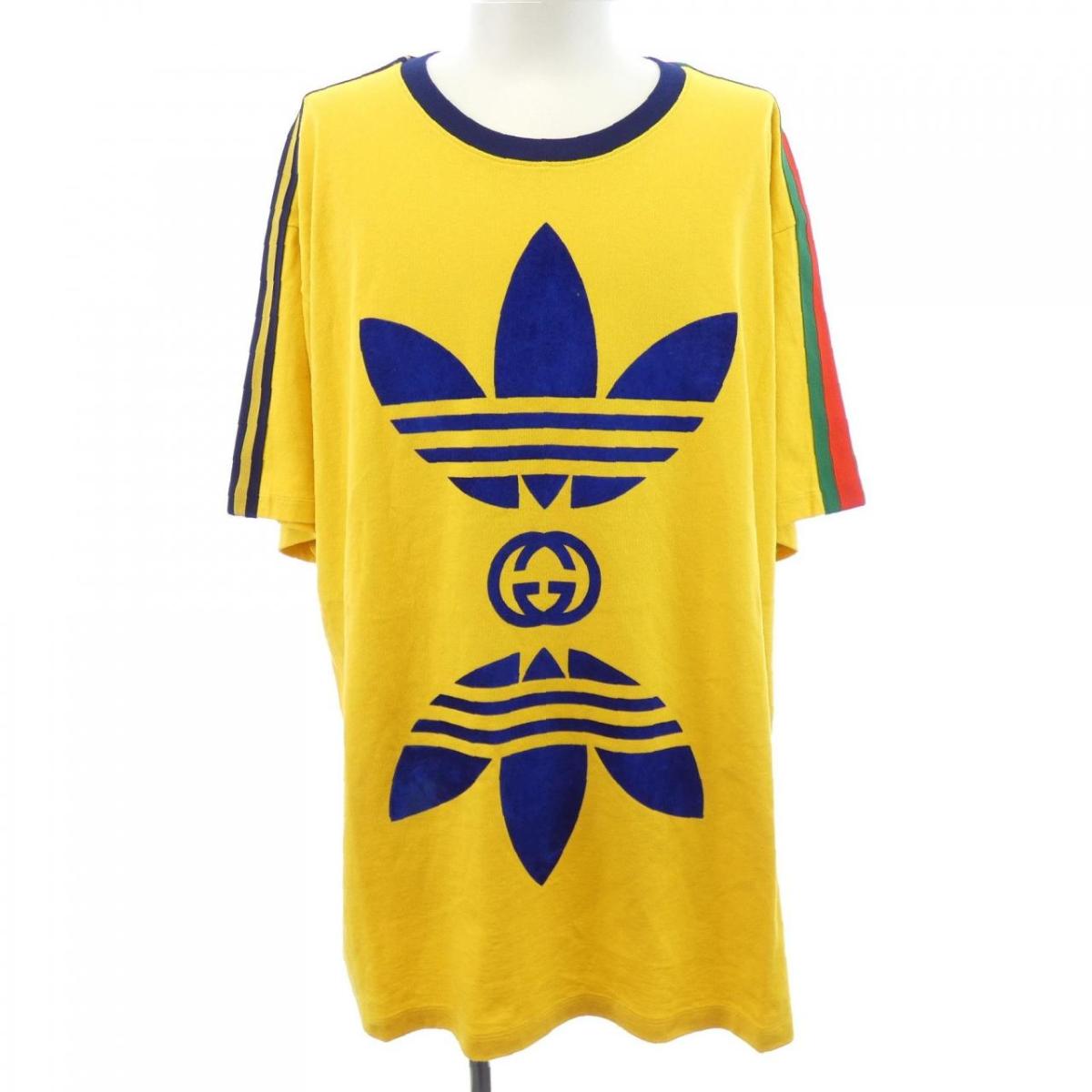 グッチ GUCCI ADIDAS コットンジャージーTシャツ 691636 XJEKR Tシャツ【中古】｜KOMEHYO ONLINESTORE 店