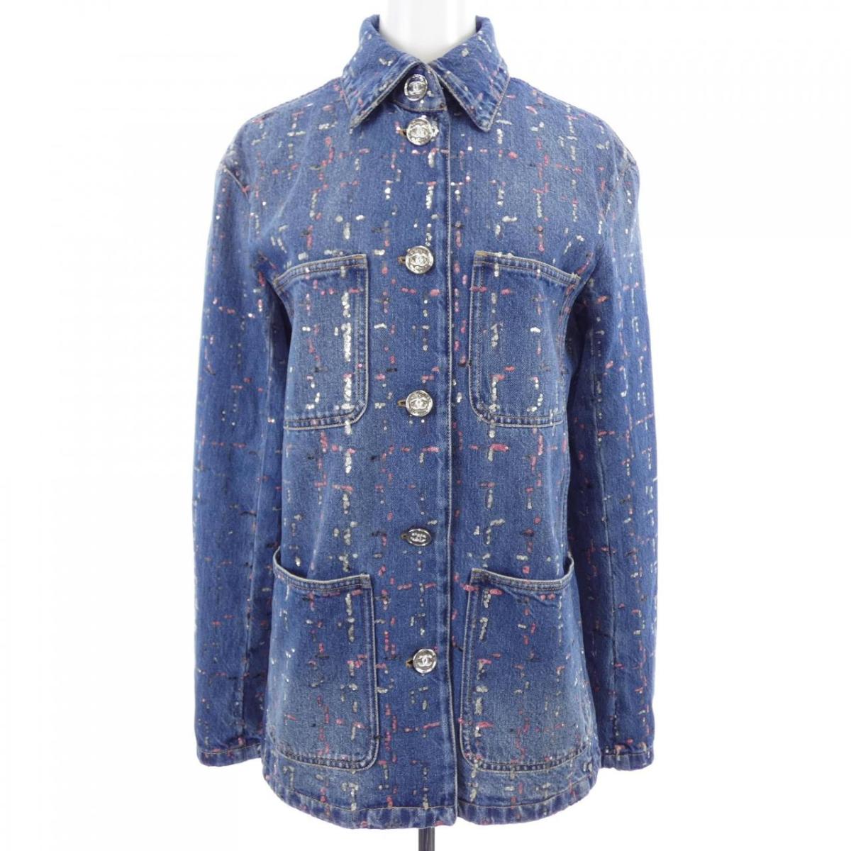 シャネル CHANEL METIERS D&rsquo;ART LOOK 38 P75259V66855 23A デニムジャケット【中古】｜KOMEHYO ONLINESTORE 店
