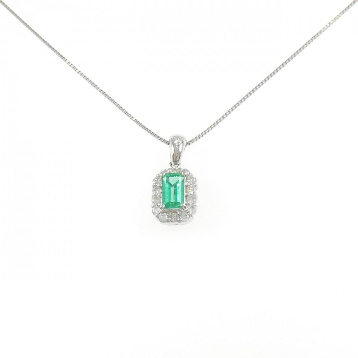 PT900/PT850 エメラルド ネックレス 0.59CT【中古】|KOMEHYO ONLINESTORE 店