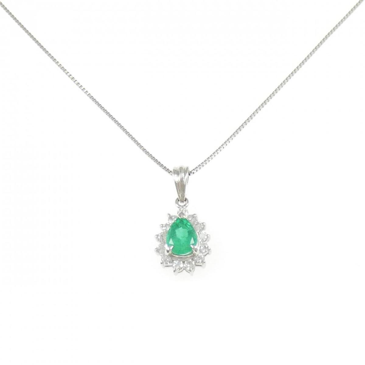 PT900/PT850 エメラルド ネックレス 0.61CT【中古】|KOMEHYO ONLINESTORE 店