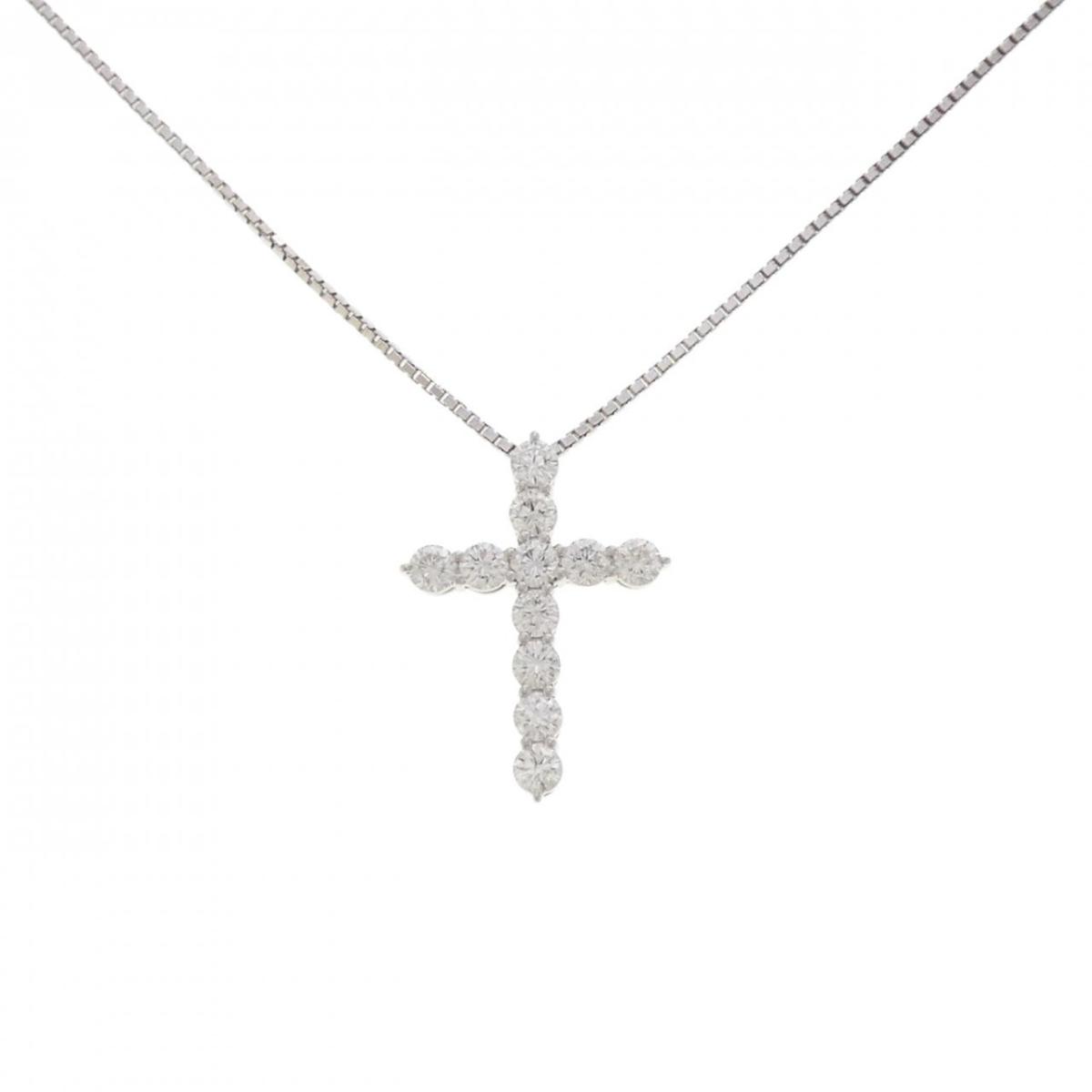 PT900/PT850 クロス ダイヤモンド ネックレス 1.00CT【中古】|KOMEHYO ONLINESTORE 店