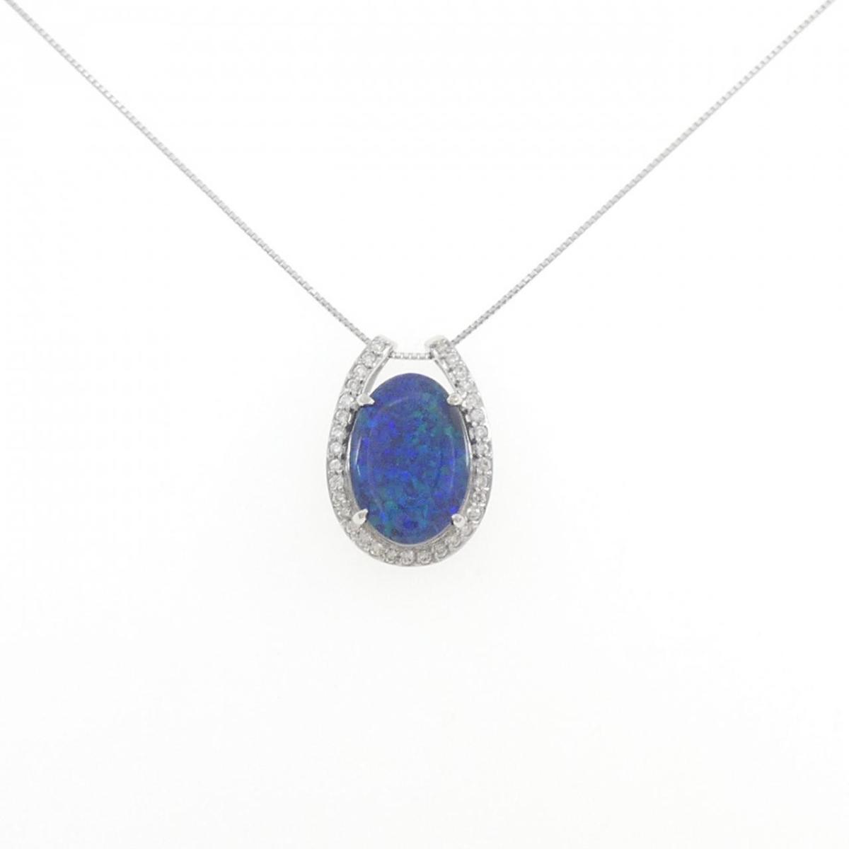 K18WG ブラックオパール ネックレス 3.88CT【中古】|KOMEHYO ONLINESTORE 店