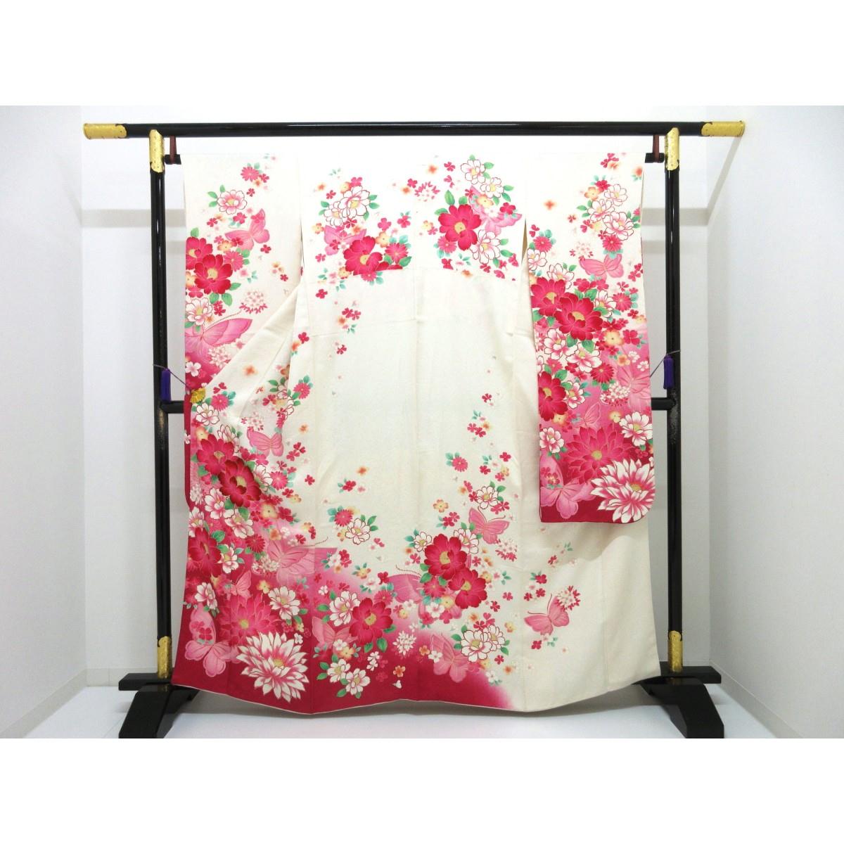 振袖 友禅金彩加工 刺繍入りボカシ染【中古】|KOMEHYO ONLINESTORE 店