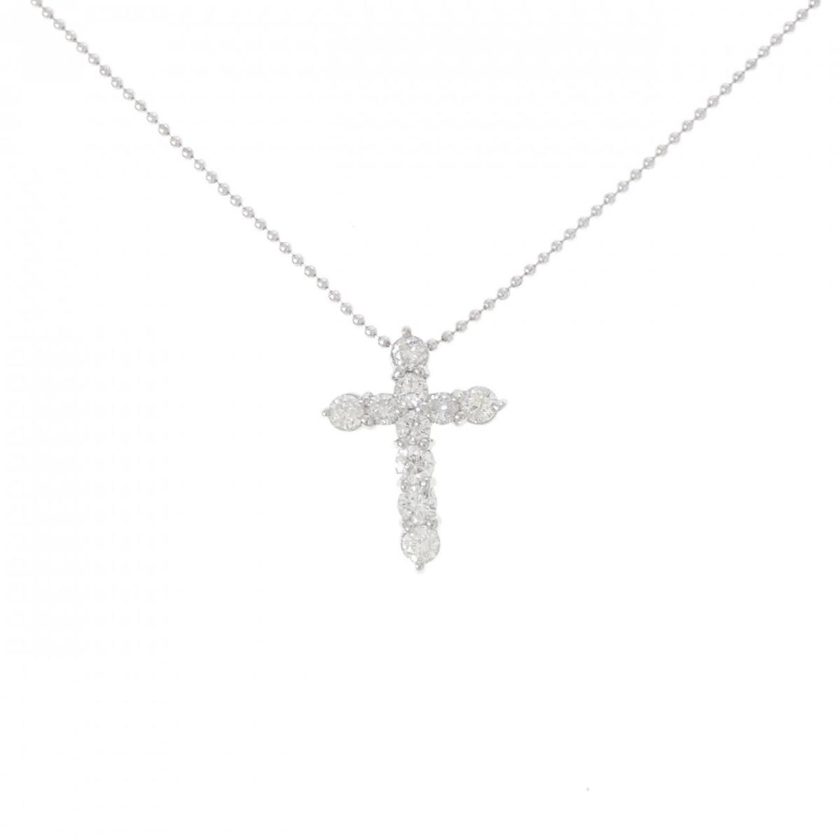 PT900/PT850 クロス ダイヤモンド ネックレス 0.70CT【中古】|KOMEHYO ONLINESTORE 店