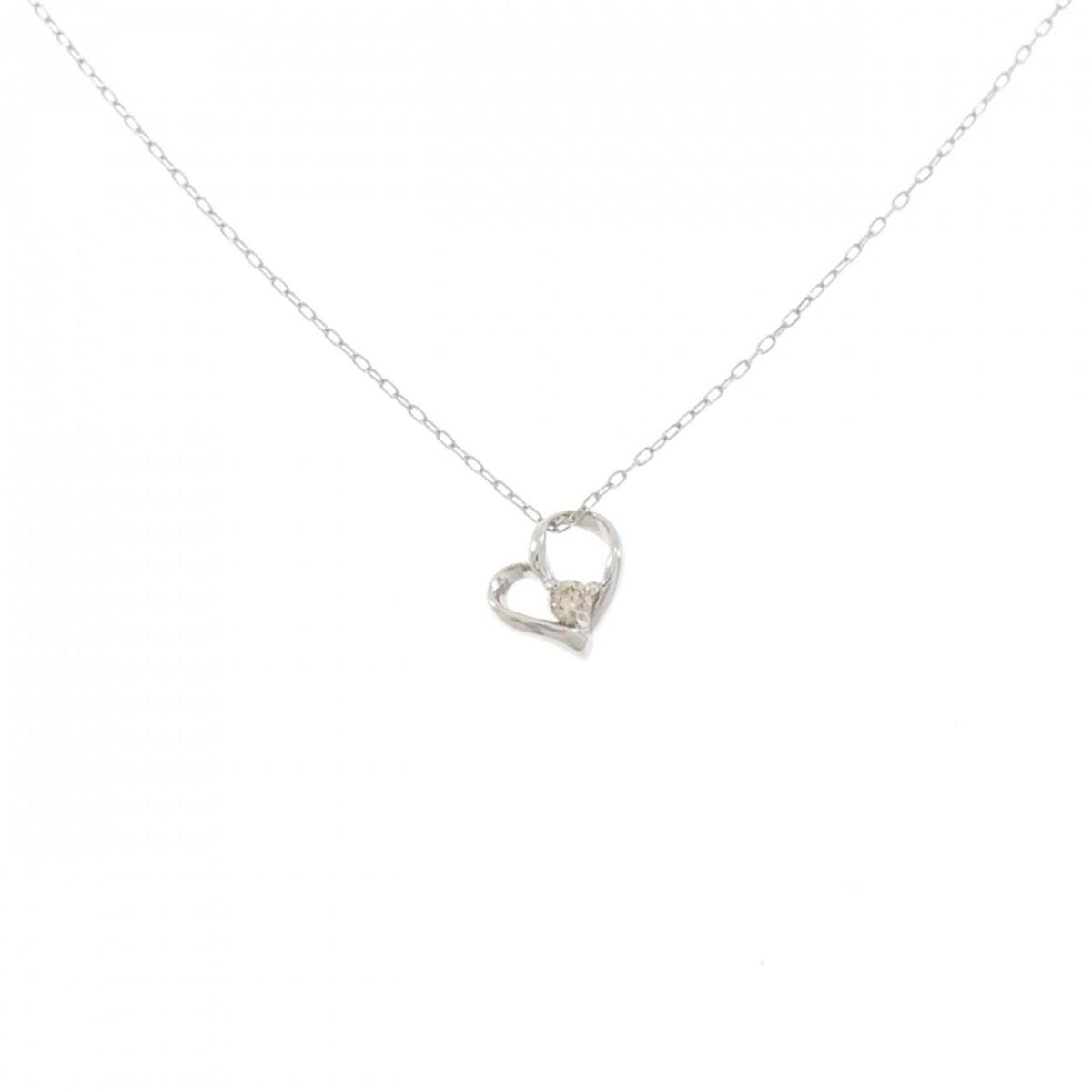 PT900 ハート ダイヤモンド ネックレス 0.02CT【中古】|KOMEHYO ONLINESTORE 店