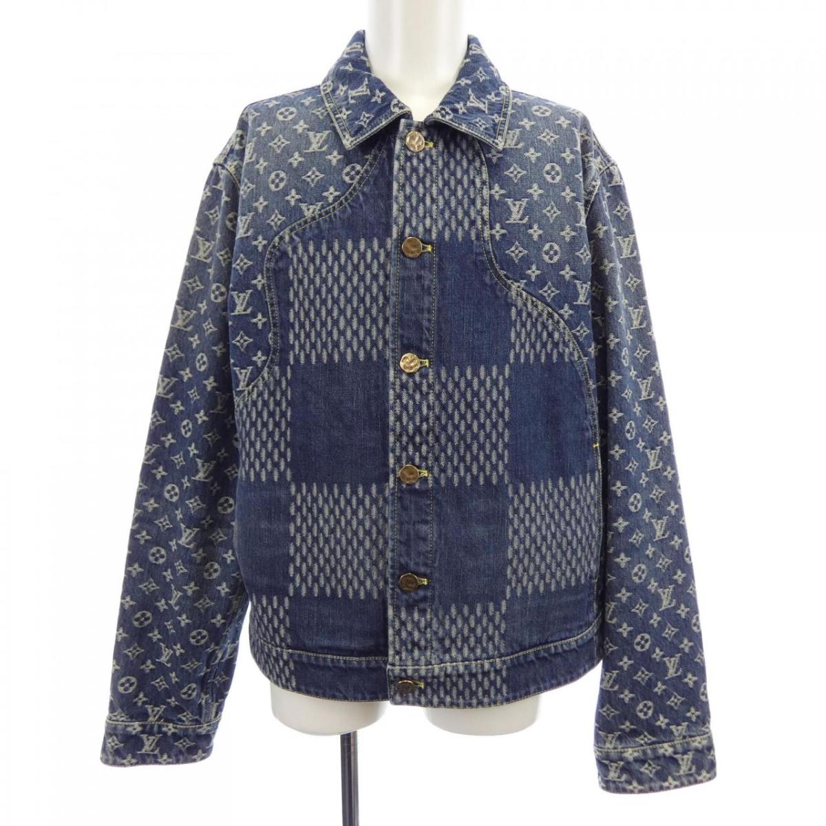 ルイヴィトン LOUIS VUITTON ジャイアントダミエウェーブモノグラム　NIGO HJA10WUZC デニムジャケット【中古】｜KOMEHYO ONLINESTORE 店 225,300円