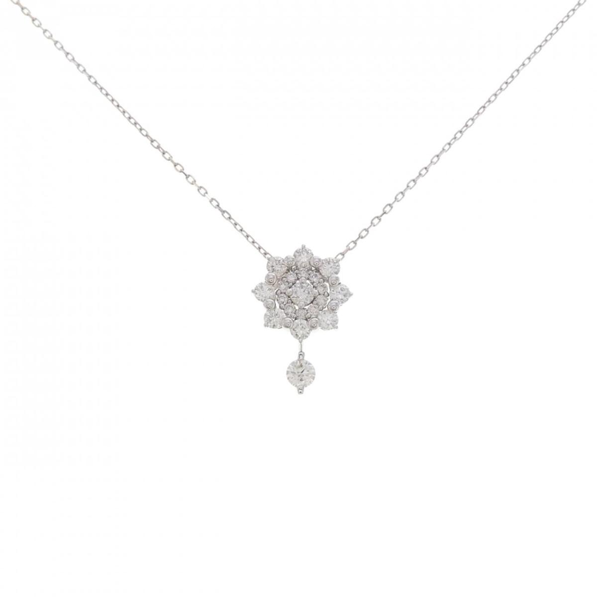 K18WG 2WAY ダイヤモンド ネックレス 0.53CT【中古】|KOMEHYO ONLINESTORE 店