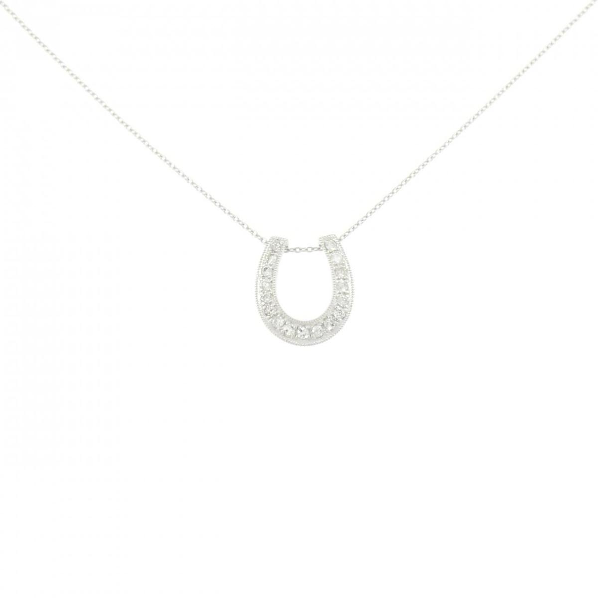 K18WG ホースシュー ダイヤモンド ネックレス 0.28CT【中古】|KOMEHYO ONLINESTORE 店
