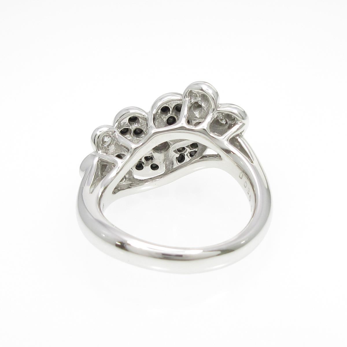 Onlinestore ｋ１８ｗｇ ｋ１８ｂｇ フラワー ダイヤモンドリング 店 中古 Komehyo